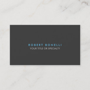 Custom Gray Blue Trendy Standard Business Card Visitenkarte