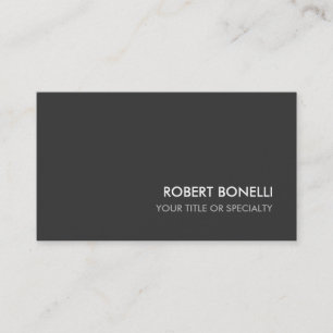Custom Gray Elegante Schlichte Standard Business C Visitenkarte