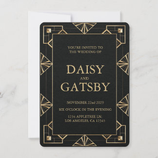 Custom Great Gatsby Save the Date Einladung