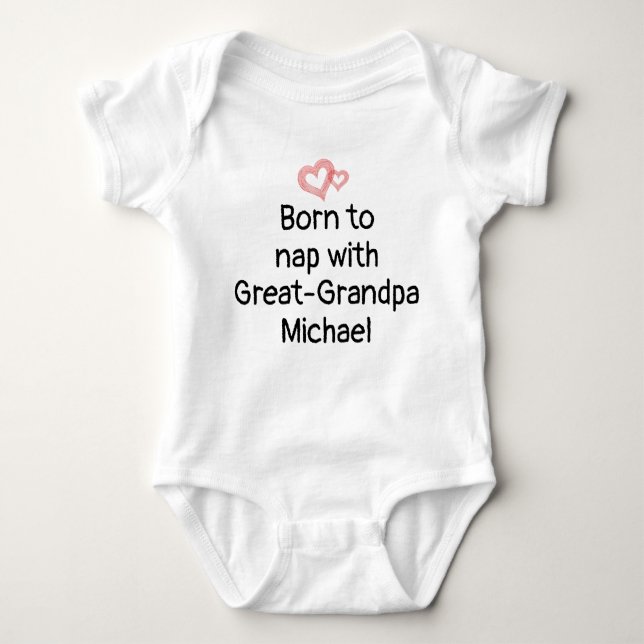 Custom Great Grandpa Geschenk vom Baby, Unisex Baby Strampler (Vorderseite)