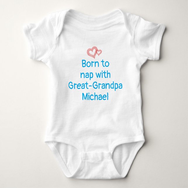 Custom Great-Grandpa Geschenk von Baby, Baby Boy, Baby Strampler (Vorderseite)