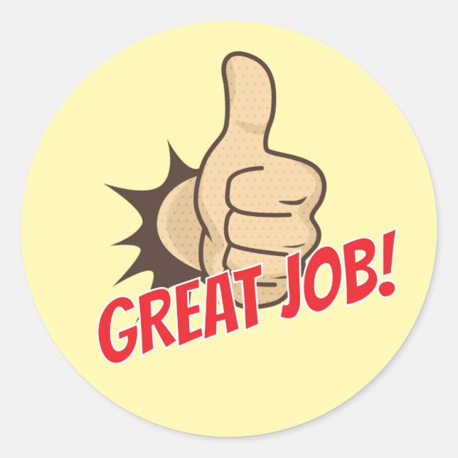 Custom “Great Job!” Teacher Reward Stickers (Vorderseite)
