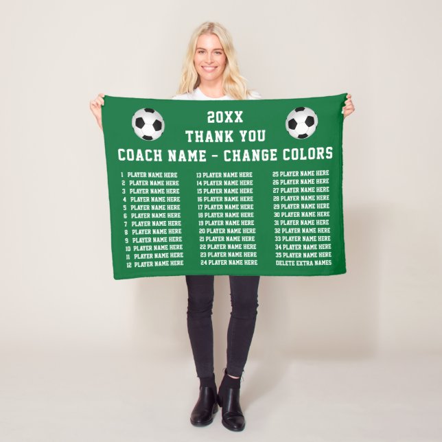 Custom Great Soccer Coach Geschenke für ihn oder s Fleecedecke (Beispiel)