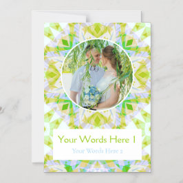 Custom Green Blue Wedding Magnetic Dankeschön Card Magneteinladung