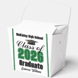 Custom Green Class of 2026 Graduation Party Geschenkschachtel