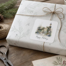 Custom Green Folies Berries Snow Winter Weihnachte