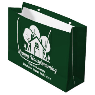 Custom Green Forest House Real Anwesen Company Große Geschenktüte