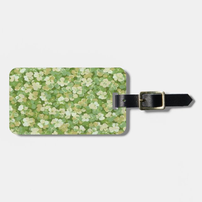 Custom Green Garden Luggage Tag Gepäckanhänger (Vorderseite horizontal)