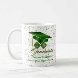 Custom Green Gold Abschluss Stars 20XX Kaffeetasse
