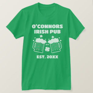 Custom green Irish Pub Tshirt für St Patrick's Day