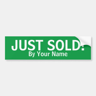 Custom Green Just Sold Aufkleber Autoaufkleber