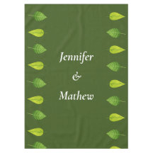 Custom Green Leaf Greenerity Tablecloth