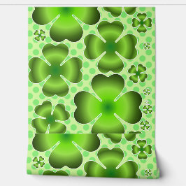 Custom Green Lucky Clover Pattern Gift Tapete