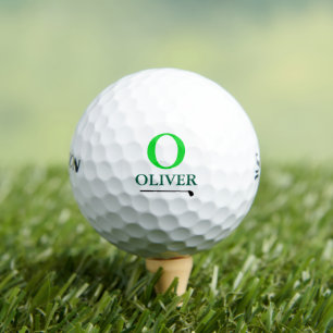 Custom Green 'O' Monogram Golfball