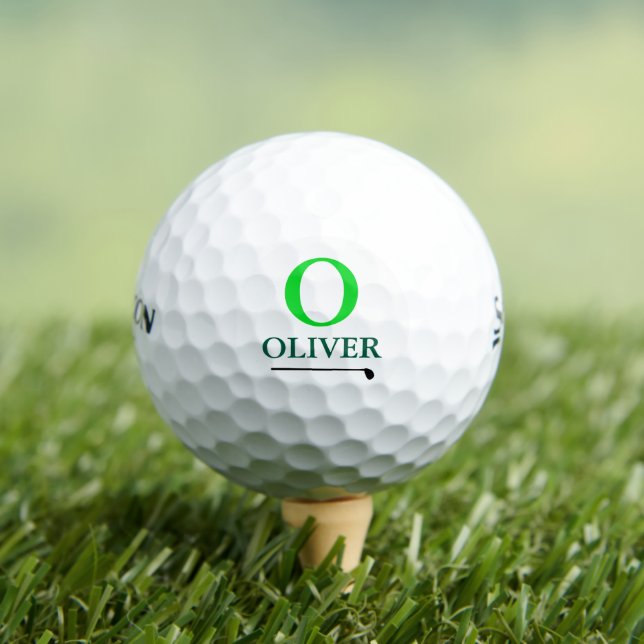 Custom Green 'O' Monogram Golfball (Insitu T-Shirt)