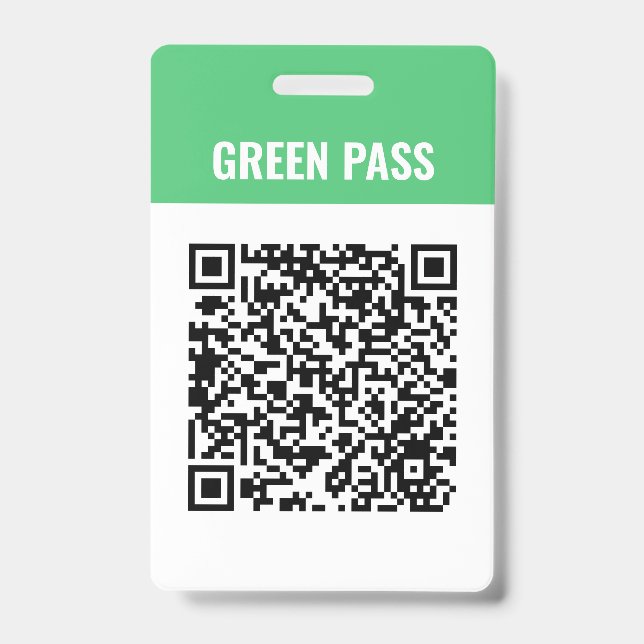 Custom Green Pass Covid Safe Ticket PVC Abzeichen  Ausweis (Vorderseite)