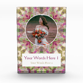 Custom Green Pink Lila Star Wedding neu verheirate Fotoblock