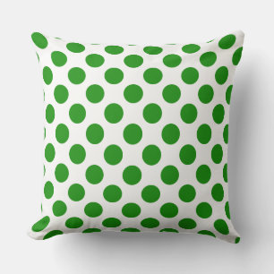 Custom Green Polka Dot Throw Kissen