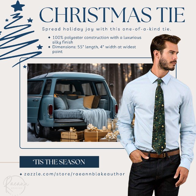 Custom Green und Gold Christmas Neck Tie Krawatte (Von Creator hochgeladen)