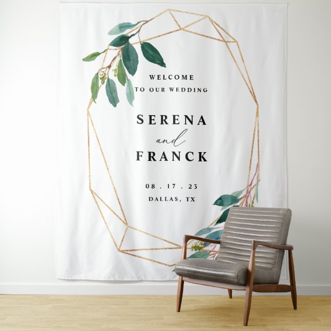 Custom Greenerity Wedding Background für Foto Boot Wandteppich (Beispiel)