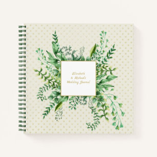 Custom Greenery Blätter Wedding Brautparty Notizbuch