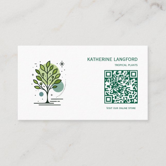 Custom Greenleaf Nursery Branding  Visitenkarte (Vorderseite)