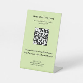 Custom Greenleaf Nursery Branding WiFi Sockelschild