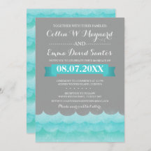 Custom Grey at Sea Nautical Wedding Einladungen