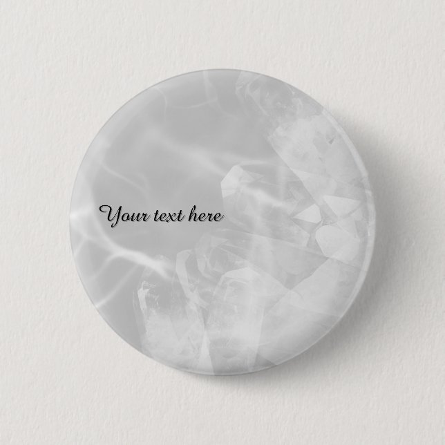 Custom grey crystal badge button (Vorderseite)