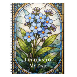 Custom Grief Journal Forget Me Not Stained Glass  Notizblock