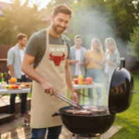 Custom Grill Master Red Bull Head Schürze