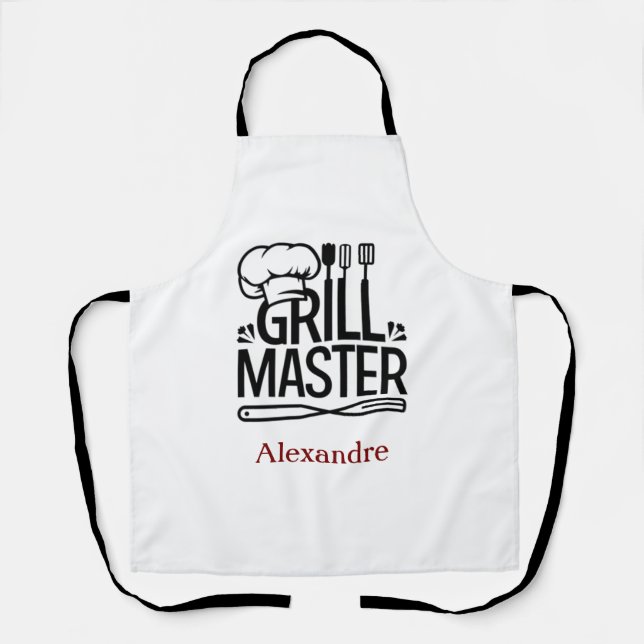 Custom Grill Master Schürze - Vatertag Geschenk fü (Vorderseite)