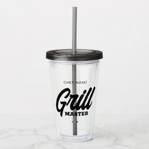 Custom Grill Master Tumbler Cup für GRILLEN Koch Acryltrinkbecher