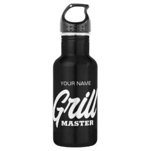 Custom Grill Master Water Flasche für GRILLEN Koch Edelstahlflasche