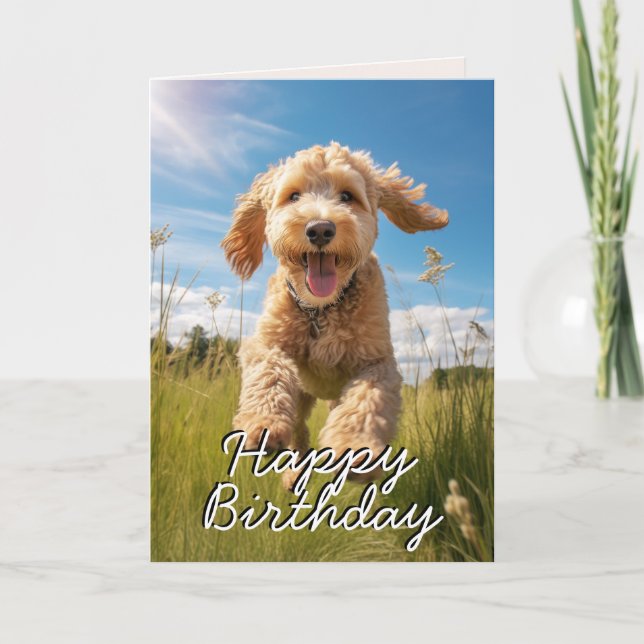 Custom Groodle Birthday Card Dankeskarte (Vorderseite)