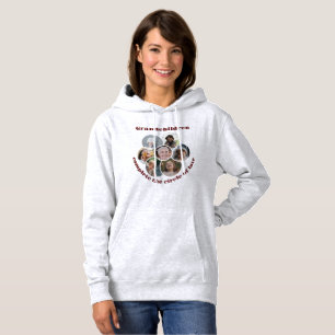 Custom Großmutter/Kinder 7 Circle Foto Collage Hoodie