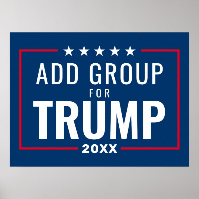 Custom Group for Trump 2024 - Red white blue Poster (Vorne)