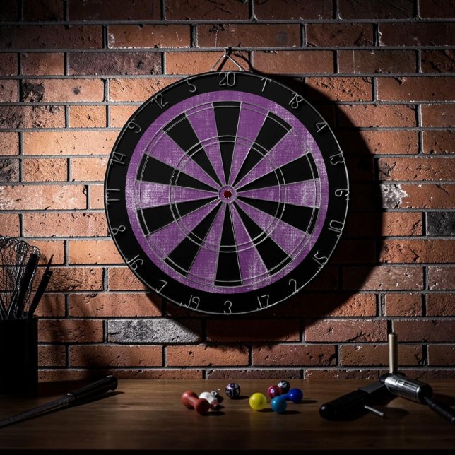 Custom Grunge Purple Game Dartscheibe (Von Creator hochgeladen)