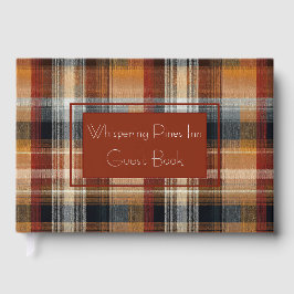 Custom Guest Book Gingham Style Vacation Rentals Gästebuch