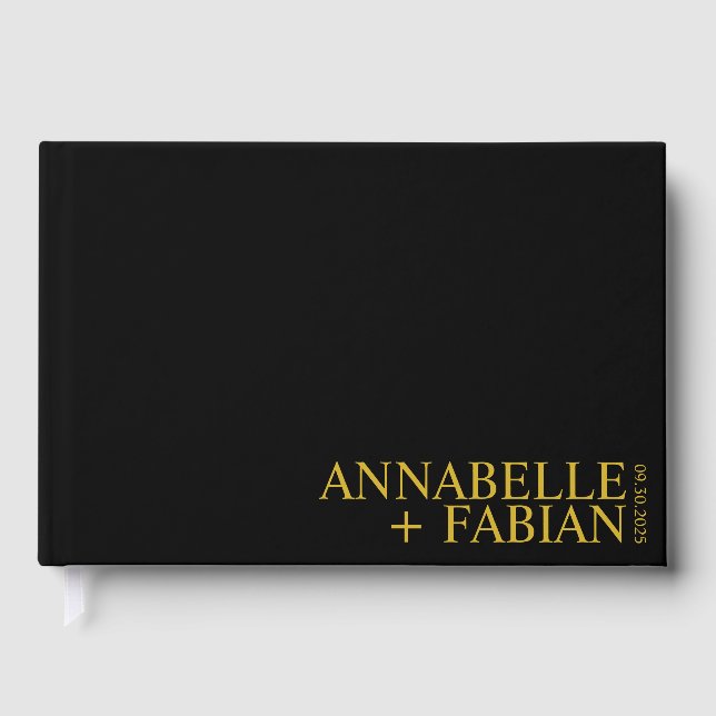 Custom Guest Book, Personalisiert Luxury Wedding G Gästebuch (Vorderseite)