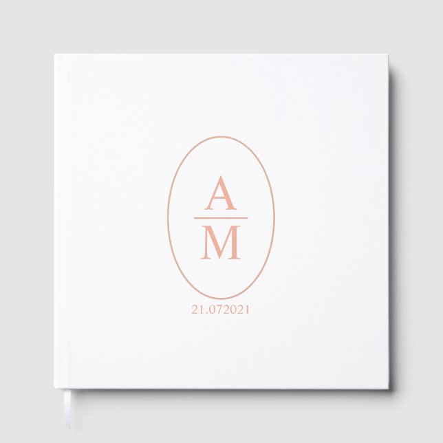 Custom Guest Book, Wedury Luxury custom, Oval De Gästebuch (Vorderseite)