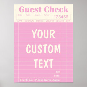 Custom Guest Karo Kitchen Wall Art Poster