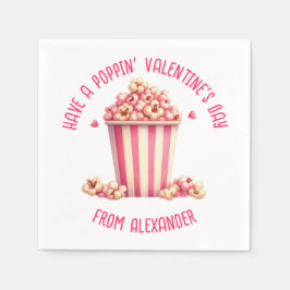 Custom haben einen Popping Valentinstag Popcorn Serviette
