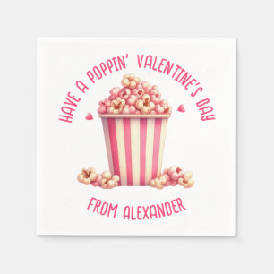 Custom haben einen Popping Valentinstag Popcorn Serviette