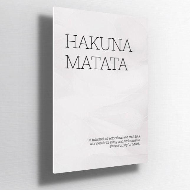 Custom Hakuna Matata Self-Liebe Wall Poster (Von Creator hochgeladen)
