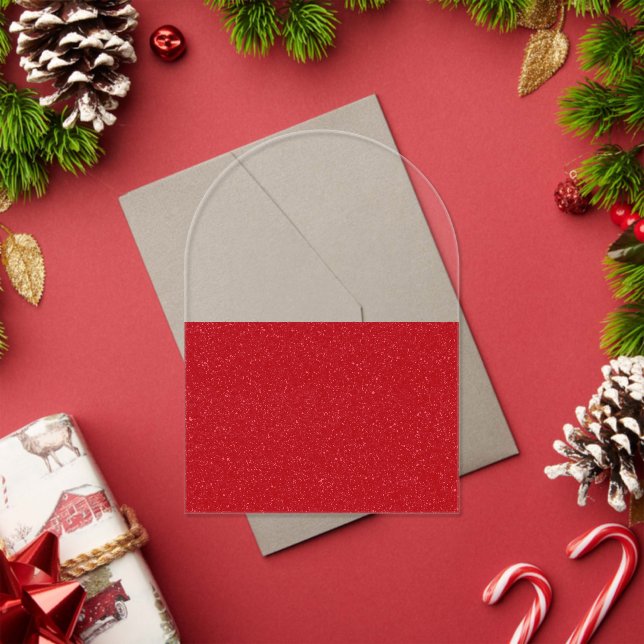 Custom Half Tomato Red Noise Acrylic Invitation Acryleinladungen (Insitu (Feiertag))