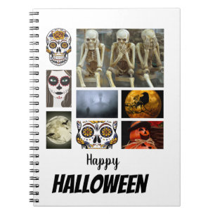 Custom Halloween 8 Foto Collage Notizblock