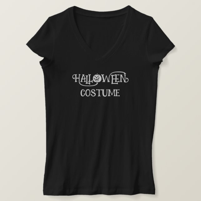 Custom HALLOWEEN COSTUME Funny Gag Frauen V-Nacken T-Shirt (Design vorne)