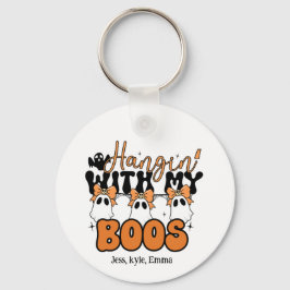 Custom Halloween Hangin' mit meinen Boos Schlüsselanhänger