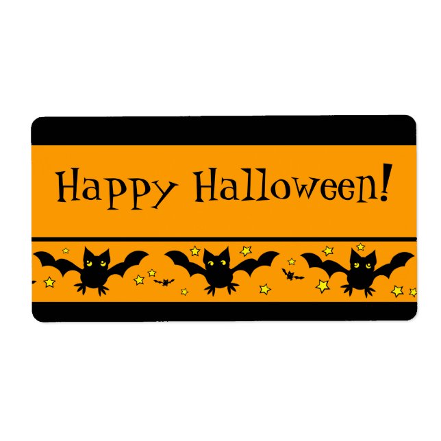 Custom Halloween Leckerei Bag Labels (Vorne)